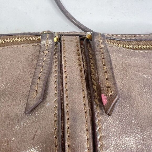 Fossil Erin Copper Metallic Leather Crossbody Bag Purse - Picture 7 of 12